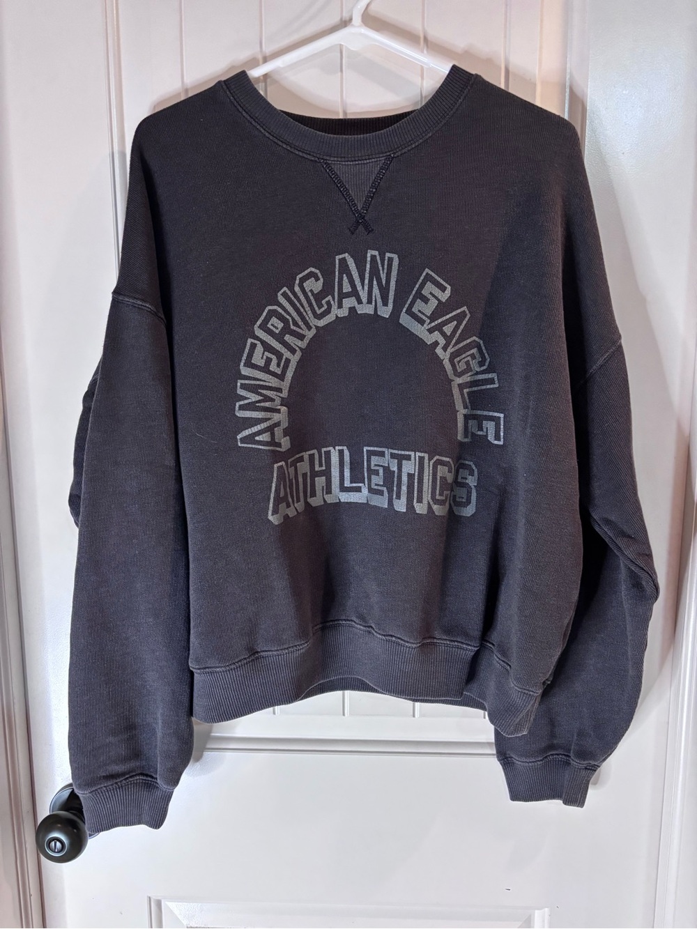American Eagle Outfitters Washed Charcoal Crewneck Sweatshirt